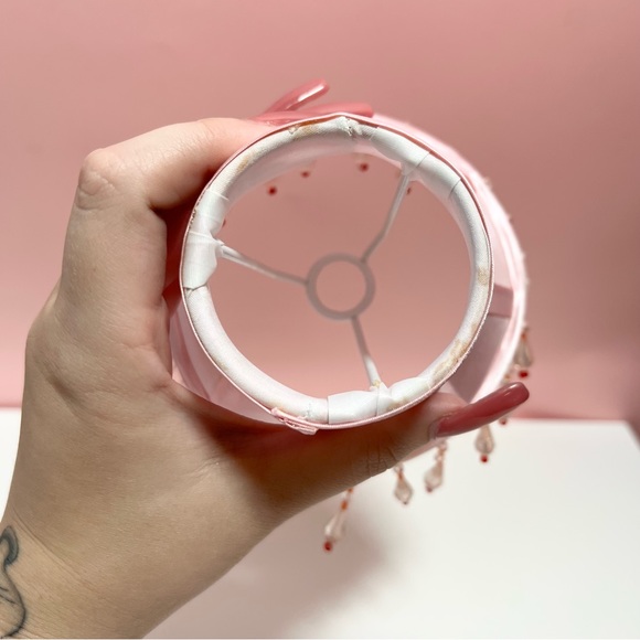 Y2K 2000s mcbling baby pink beaded lamp shades - Picture 7 of 7